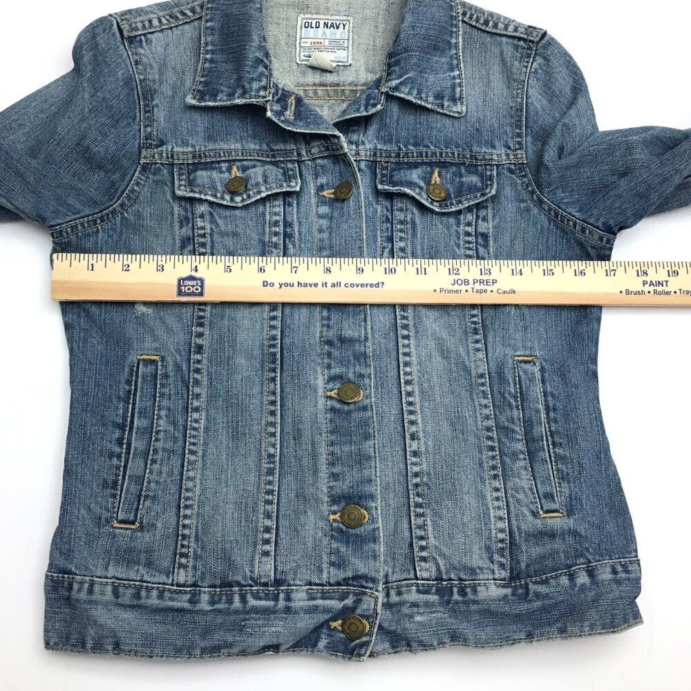 Old Navy Women's Jean Jacket Denim Trucker Jacket Cotton size Small - Picture 4 of 8